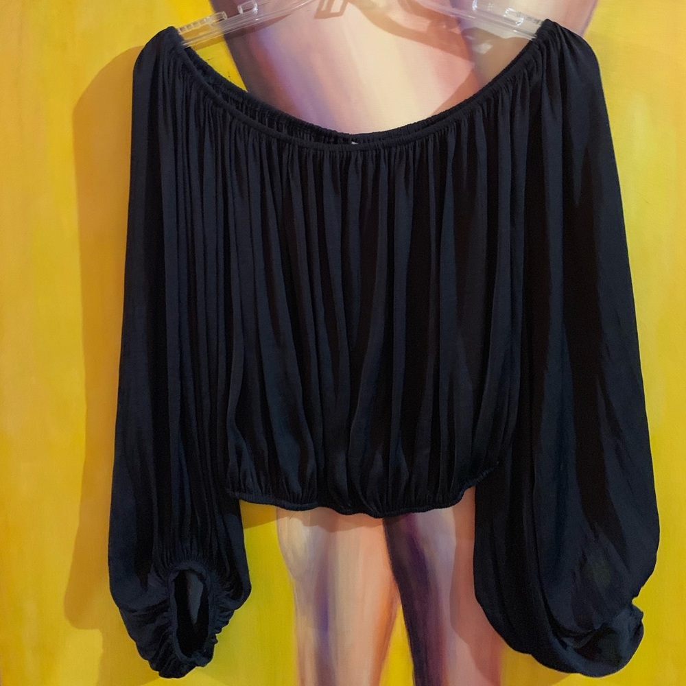 Off the shoulder silk blouse ✨SOLD